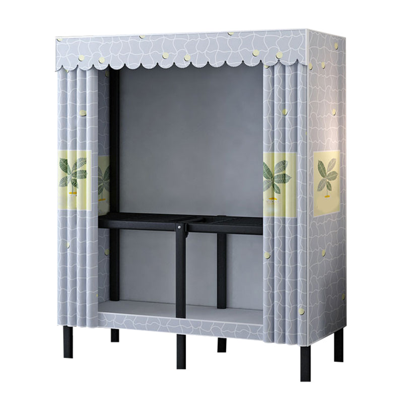 Industrial Wardrobe Armoire Black Storage Cabinet for Bedroom