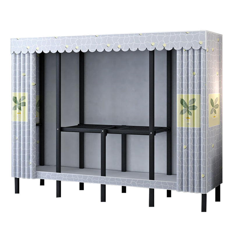 Industrial Wardrobe Armoire Black Storage Cabinet for Bedroom