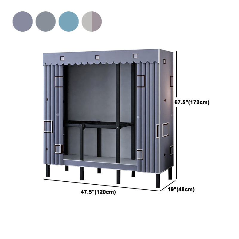 Industrial Wardrobe Armoire Black Storage Cabinet for Bedroom