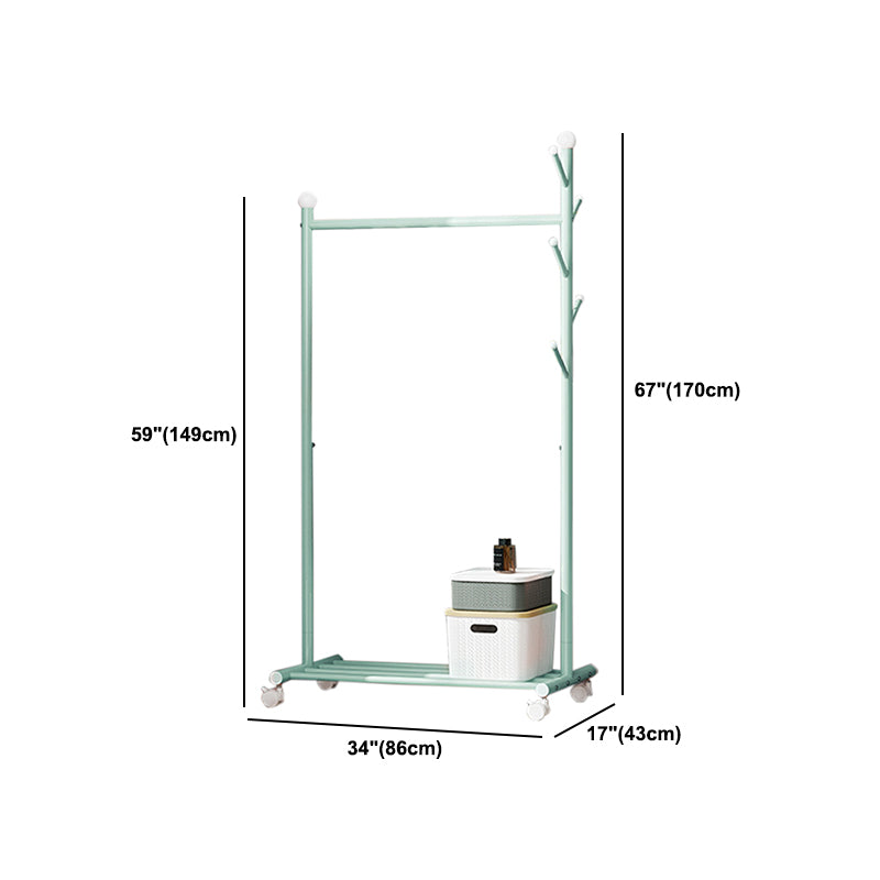 Contemporary Style Wardrobe 1-Teir Metal Wardrobe Closet for Bedroom