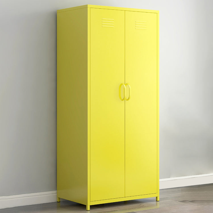 Contemporary Style Wardrobe Cabinet Steel Wardrobe Cabinet with Clothing Rod