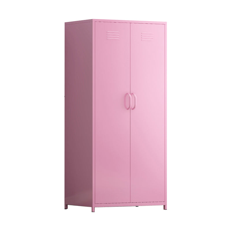Contemporary Style Wardrobe Cabinet Steel Wardrobe Cabinet with Clothing Rod