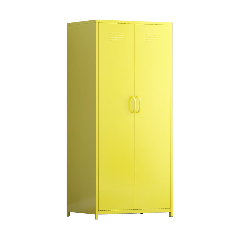 Contemporary Style Wardrobe Cabinet Steel Wardrobe Cabinet with Clothing Rod