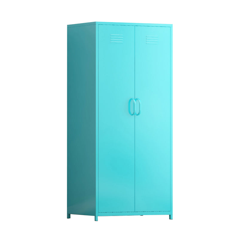 Contemporary Style Wardrobe Cabinet Steel Wardrobe Cabinet with Clothing Rod