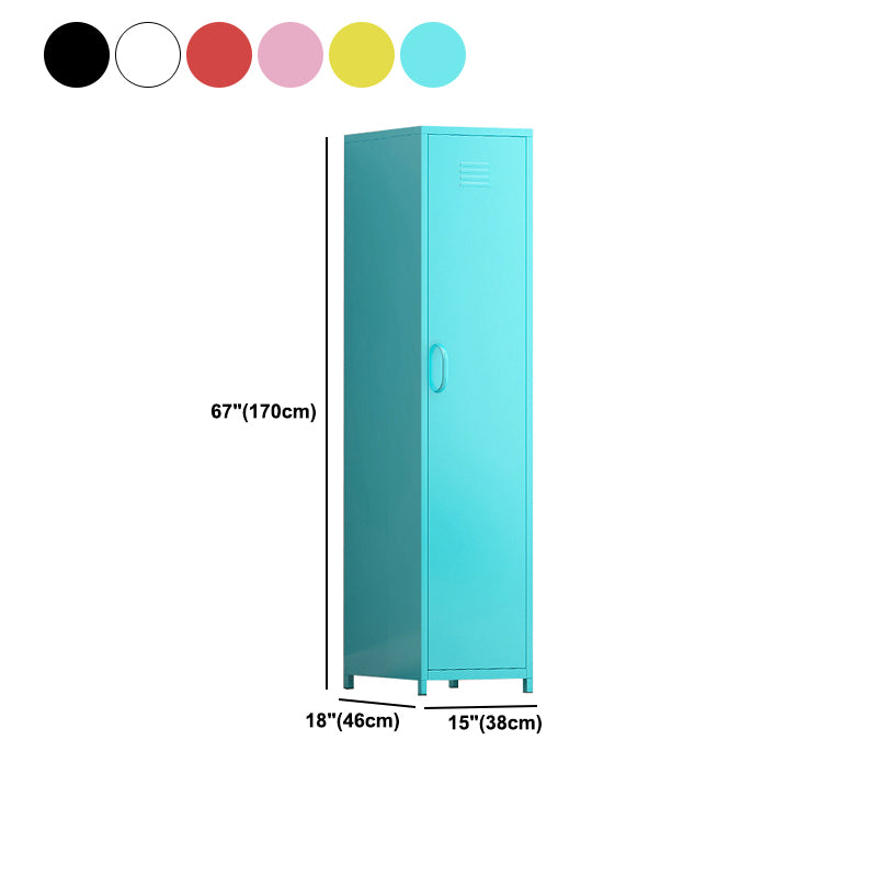 Contemporary Style Wardrobe Cabinet Steel Wardrobe Cabinet with Clothing Rod