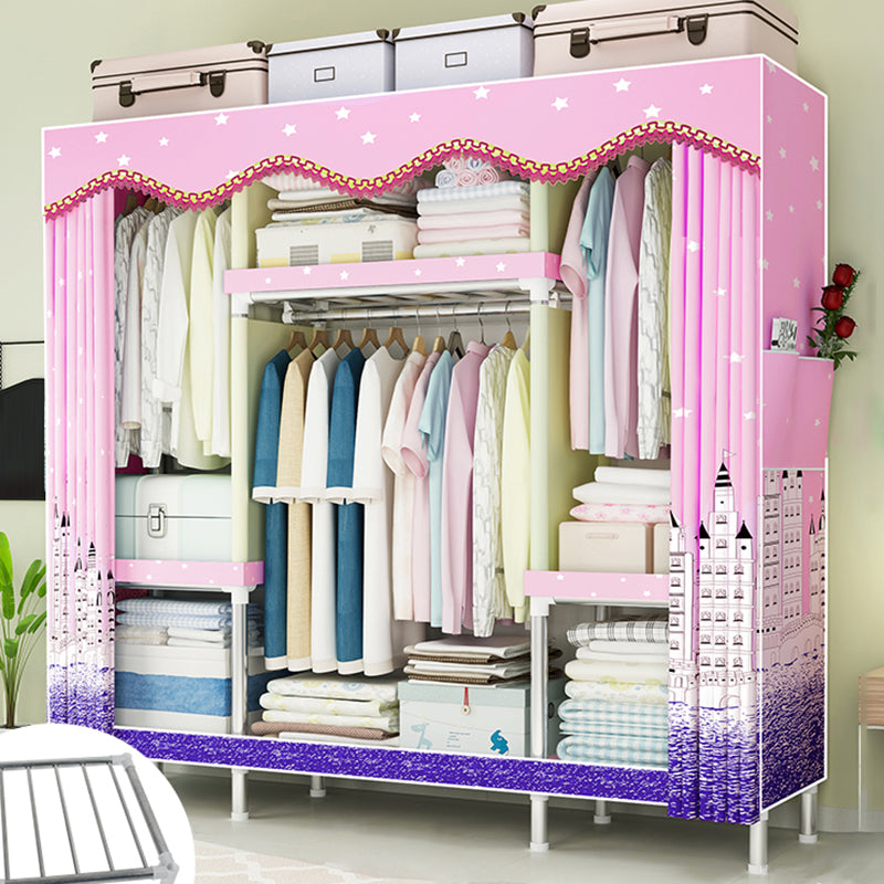 Contemporary Wardrobe Metal 1-Door Wardrobe Closet for Bedroom