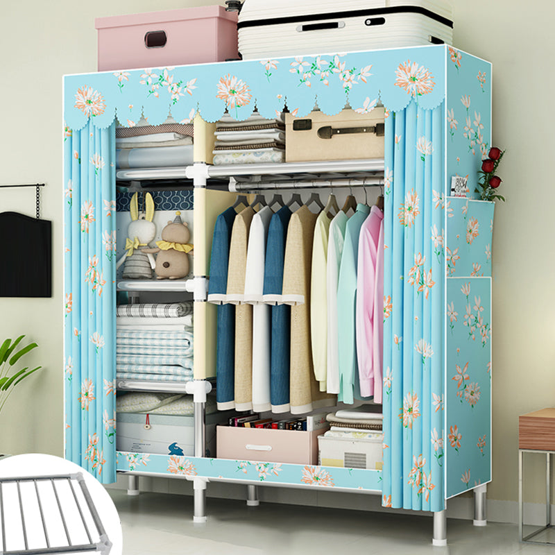 Contemporary Wardrobe Metal 1-Door Wardrobe Closet for Bedroom