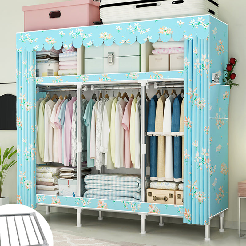 Contemporary Wardrobe Metal 1-Door Wardrobe Closet for Bedroom