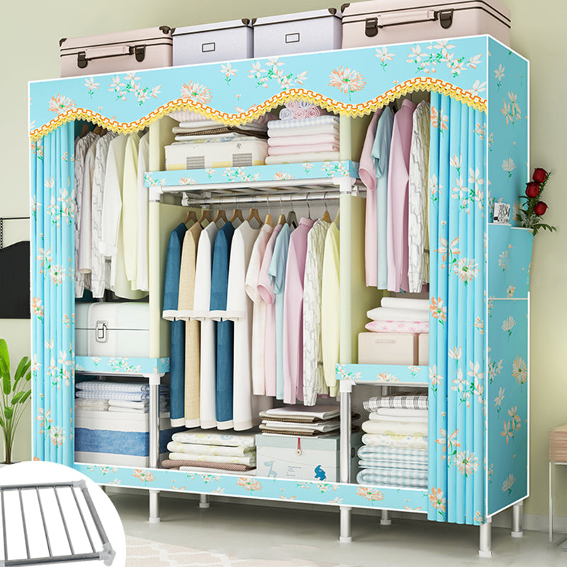Contemporary Wardrobe Metal 1-Door Wardrobe Closet for Bedroom