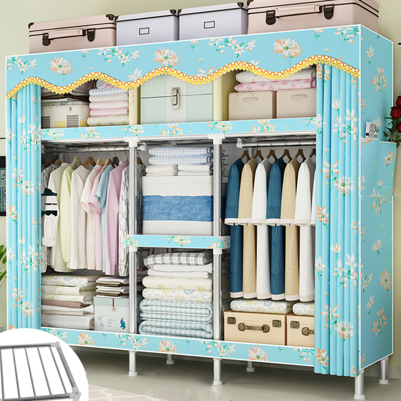 Contemporary Wardrobe Metal 1-Door Wardrobe Closet for Bedroom