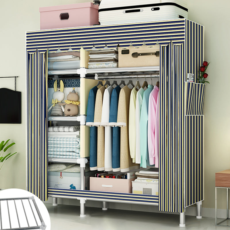 Contemporary Wardrobe Metal 1-Door Wardrobe Closet for Bedroom