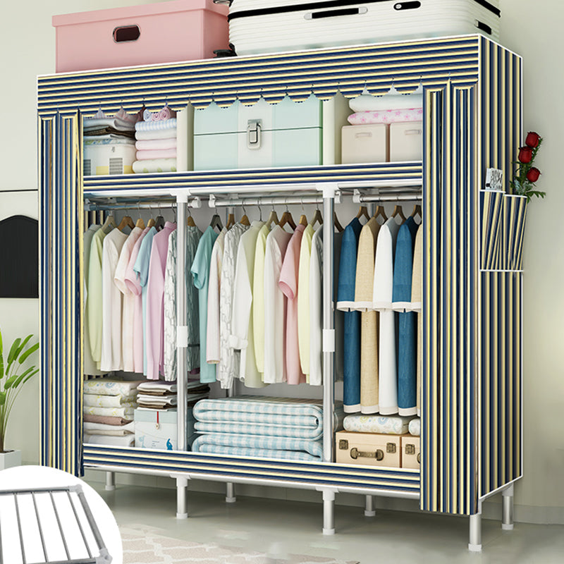 Contemporary Wardrobe Metal 1-Door Wardrobe Closet for Bedroom