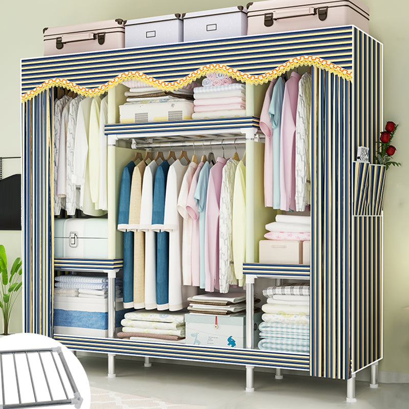 Contemporary Wardrobe Metal 1-Door Wardrobe Closet for Bedroom
