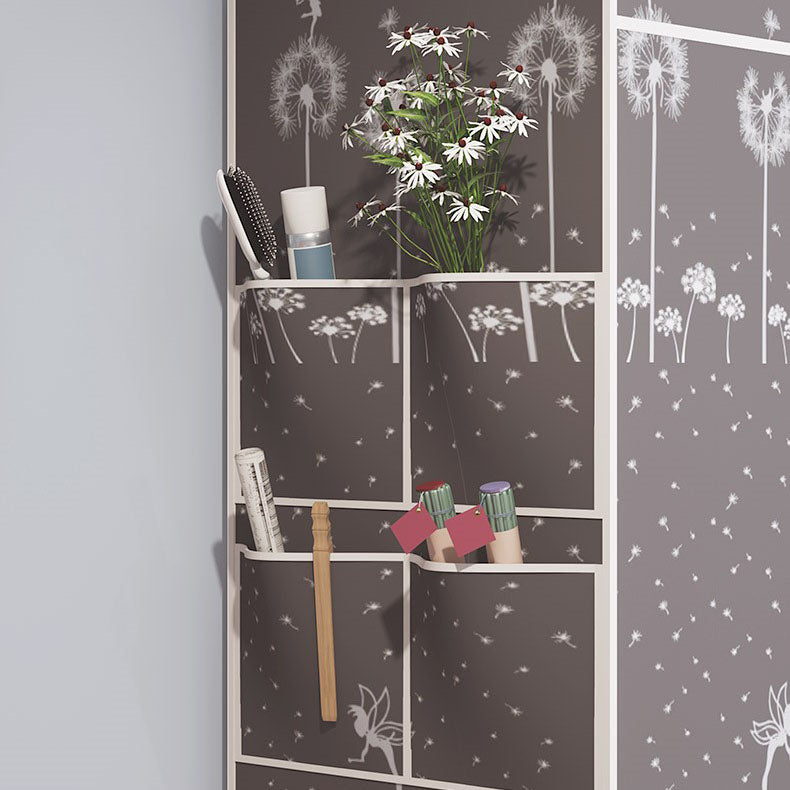 Metal Frame Wardrobe Armoire Contemporary Style Wardrobe Cabinet for Bedroom