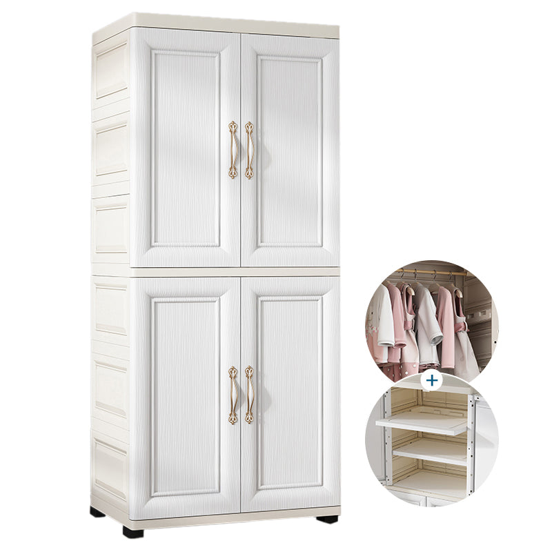 Plastic Storage Cabinet for Bedroom Modern Hinged Door Cabinet