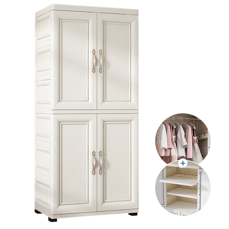 Plastic Storage Cabinet for Bedroom Modern Hinged Door Cabinet