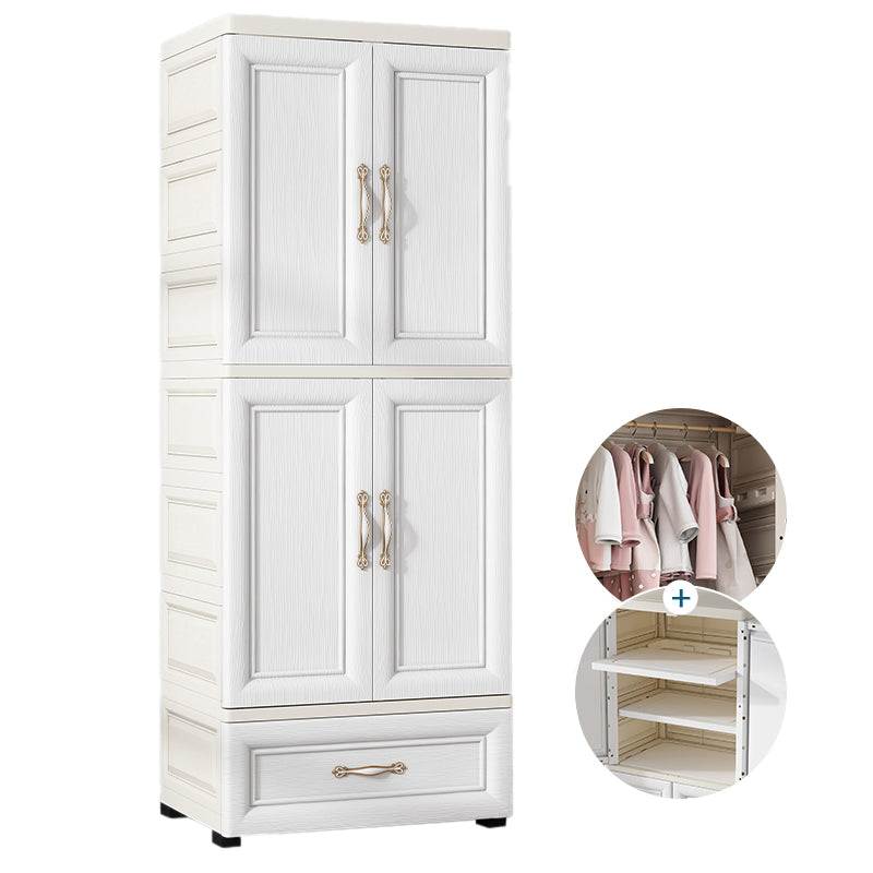 Plastic Storage Cabinet for Bedroom Modern Hinged Door Cabinet