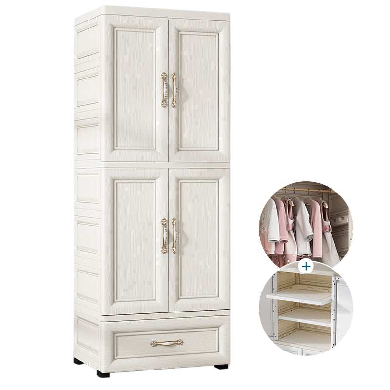 Plastic Storage Cabinet for Bedroom Modern Hinged Door Cabinet