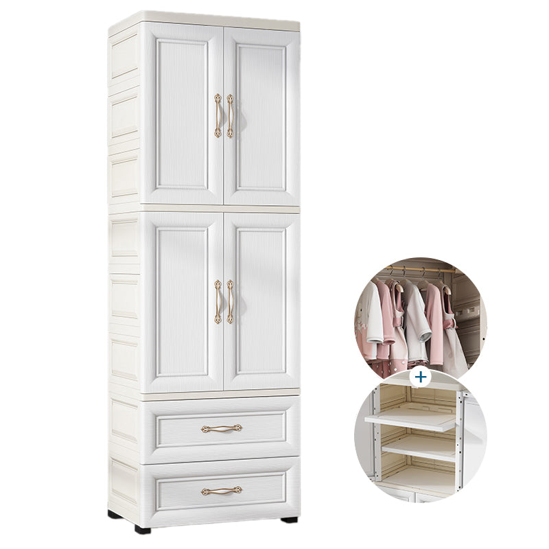 Plastic Storage Cabinet for Bedroom Modern Hinged Door Cabinet