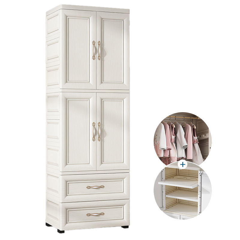 Plastic Storage Cabinet for Bedroom Modern Hinged Door Cabinet