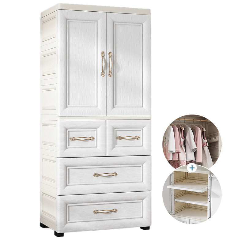 Plastic Storage Cabinet for Bedroom Modern Hinged Door Cabinet