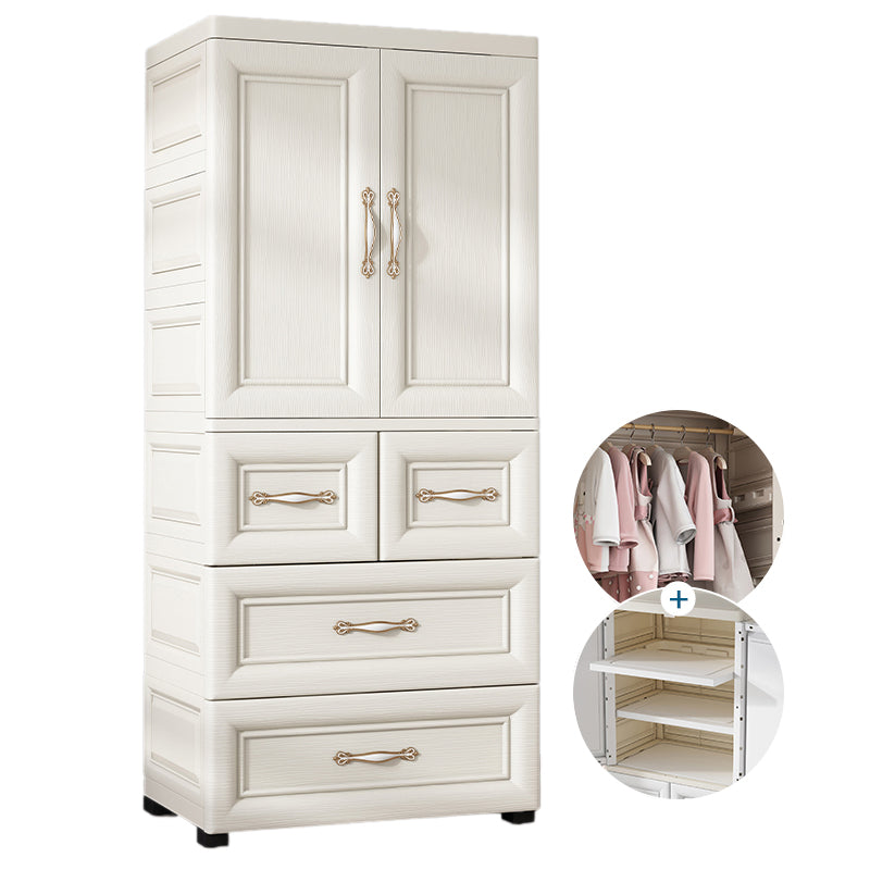 Plastic Storage Cabinet for Bedroom Modern Hinged Door Cabinet