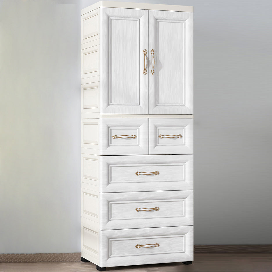 Plastic Storage Cabinet for Bedroom Modern Hinged Door Cabinet