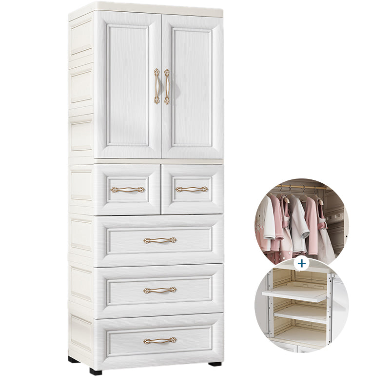Plastic Storage Cabinet for Bedroom Modern Hinged Door Cabinet