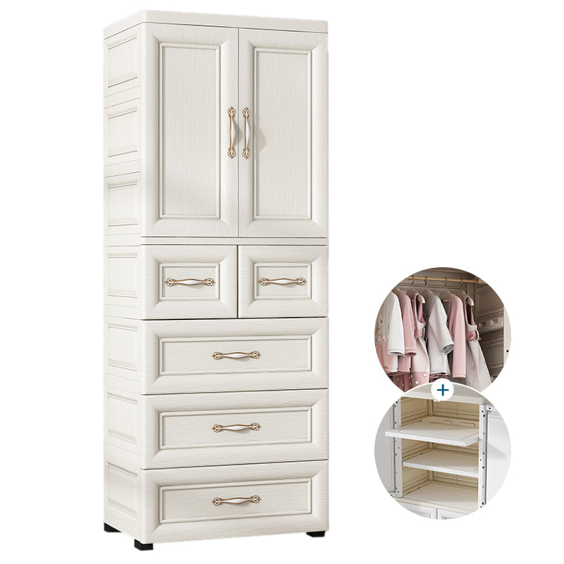 Plastic Storage Cabinet for Bedroom Modern Hinged Door Cabinet
