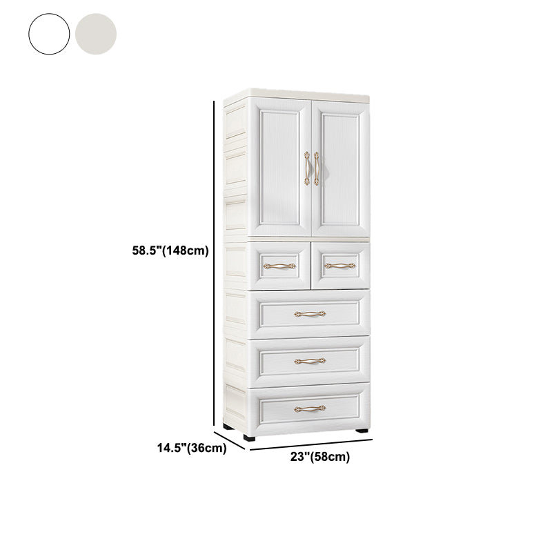 Plastic Storage Cabinet for Bedroom Modern Hinged Door Cabinet