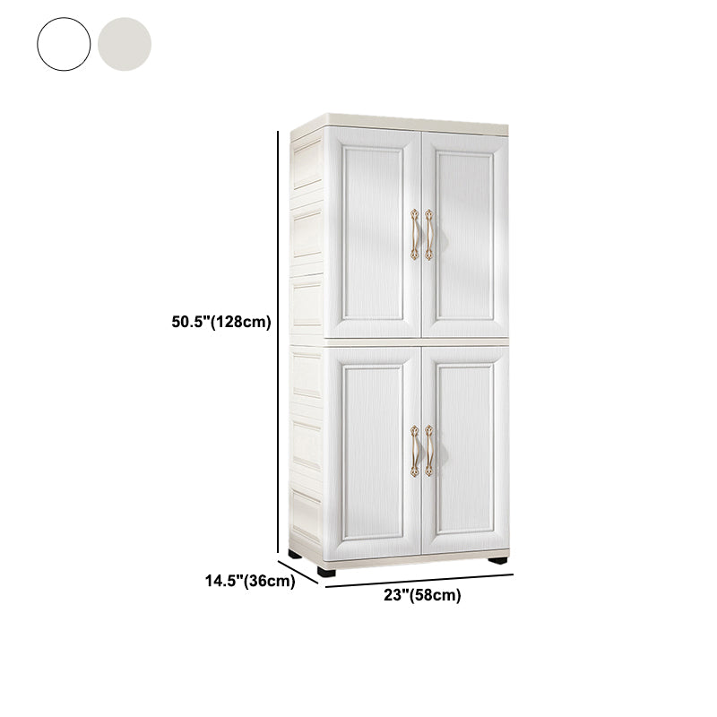 Plastic Storage Cabinet for Bedroom Modern Hinged Door Cabinet