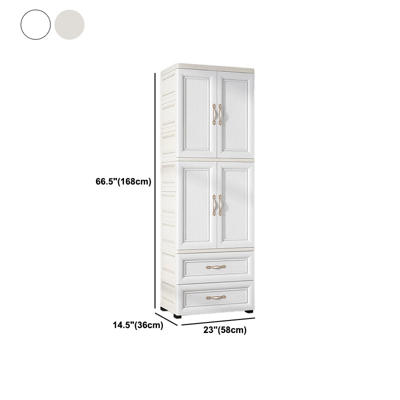 Plastic Storage Cabinet for Bedroom Modern Hinged Door Cabinet