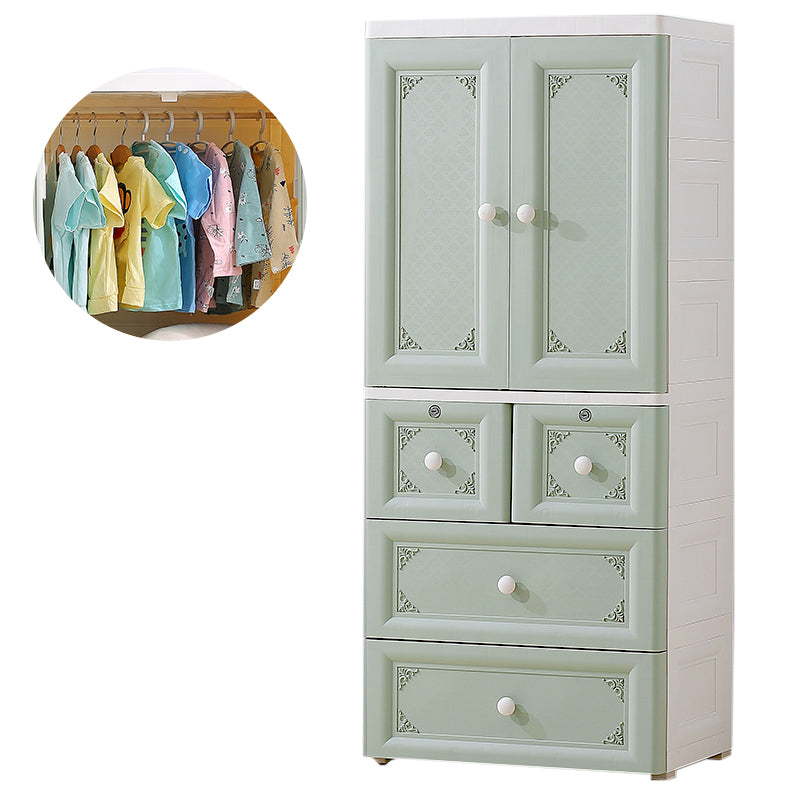 Contemporary Style Wardrobe Plastic Bedroom Wardrobe Closet With Lock