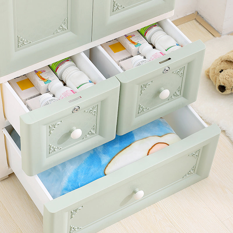 Contemporary Style Wardrobe Plastic Bedroom Wardrobe Closet With Lock