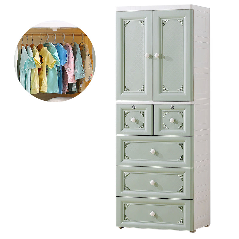 Contemporary Style Wardrobe Plastic Bedroom Wardrobe Closet With Lock