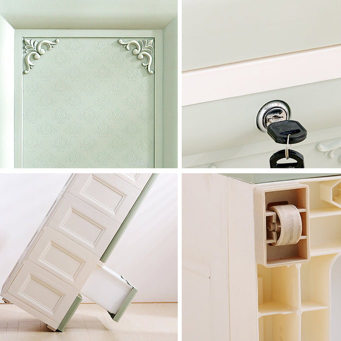 Contemporary Style Wardrobe Plastic Bedroom Wardrobe Closet With Lock