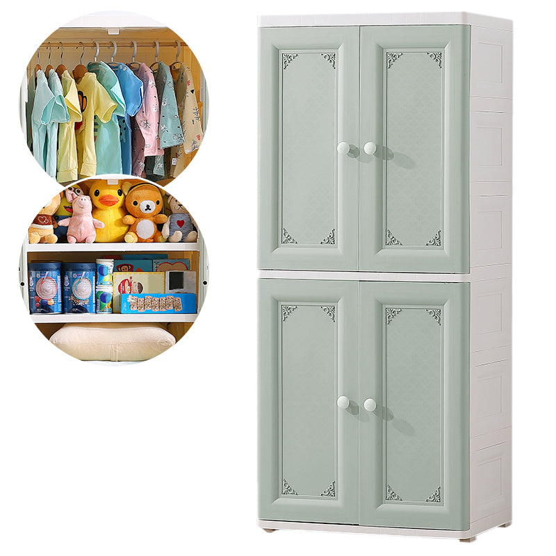 Contemporary Style Wardrobe Plastic Bedroom Wardrobe Closet With Lock