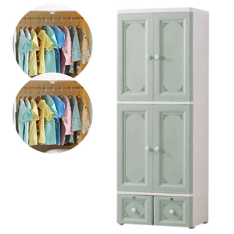 Contemporary Style Wardrobe Plastic Bedroom Wardrobe Closet With Lock