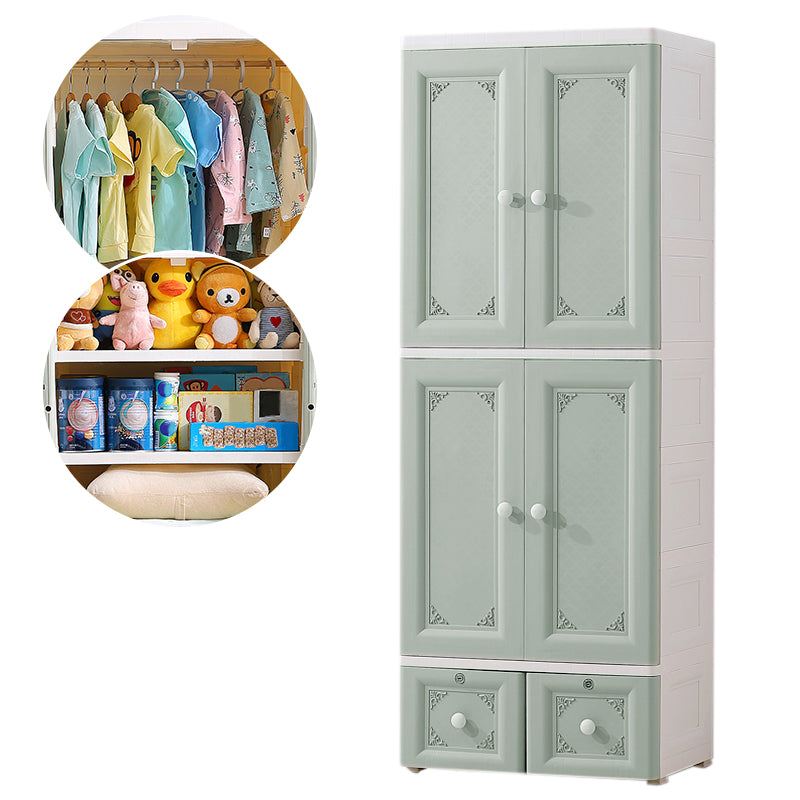 Contemporary Style Wardrobe Plastic Bedroom Wardrobe Closet With Lock