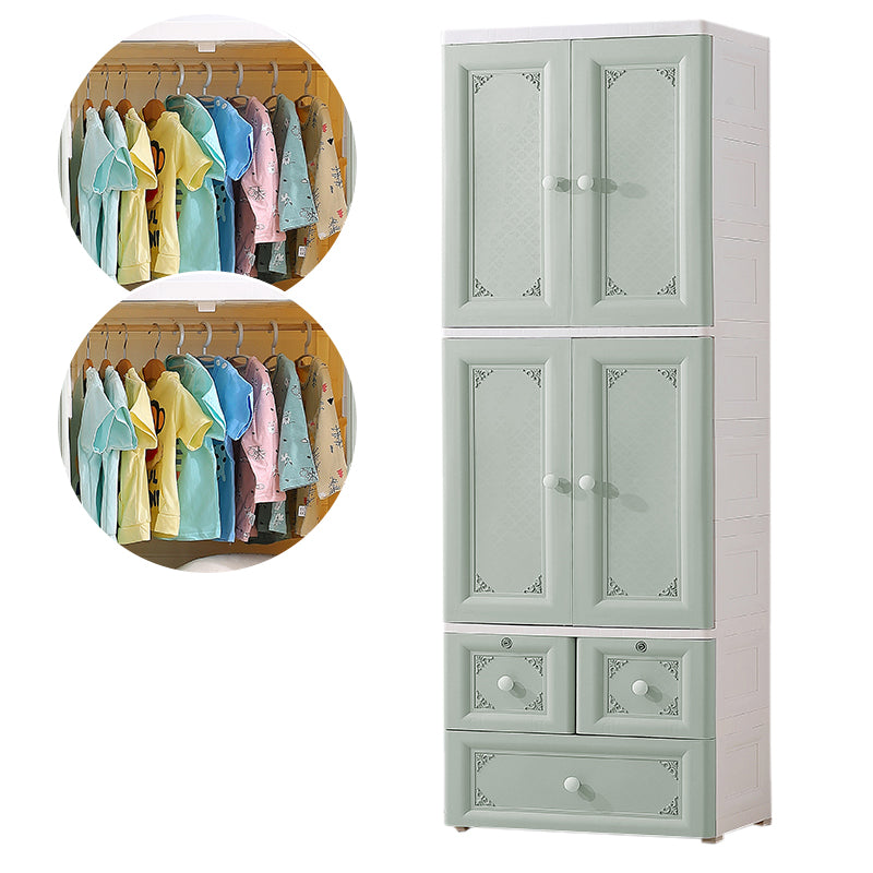 Contemporary Style Wardrobe Plastic Bedroom Wardrobe Closet With Lock