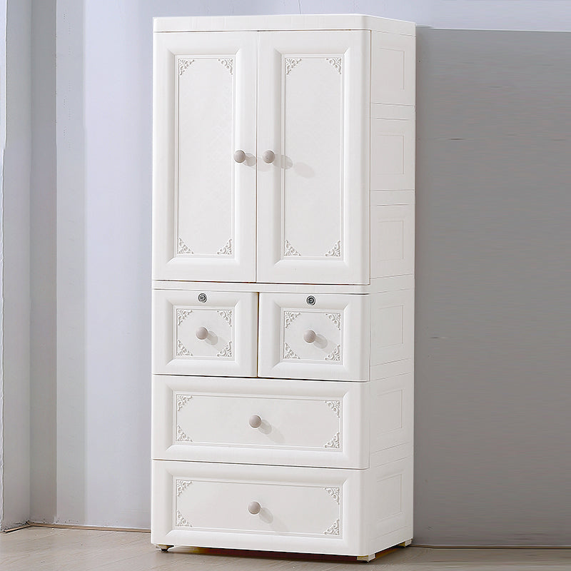 Contemporary Style Wardrobe Plastic Bedroom Wardrobe Closet With Lock