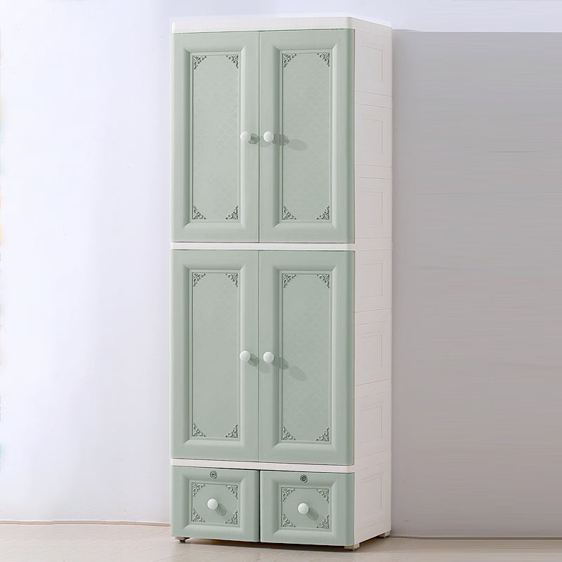 Contemporary Style Wardrobe Plastic Bedroom Wardrobe Closet With Lock