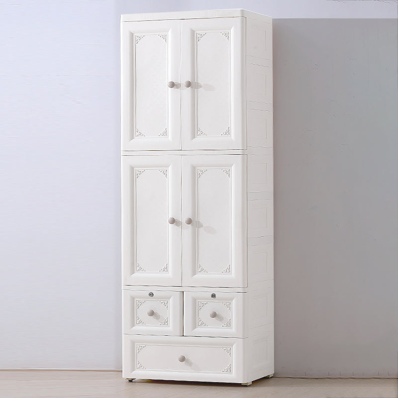 Contemporary Style Wardrobe Plastic Bedroom Wardrobe Closet With Lock