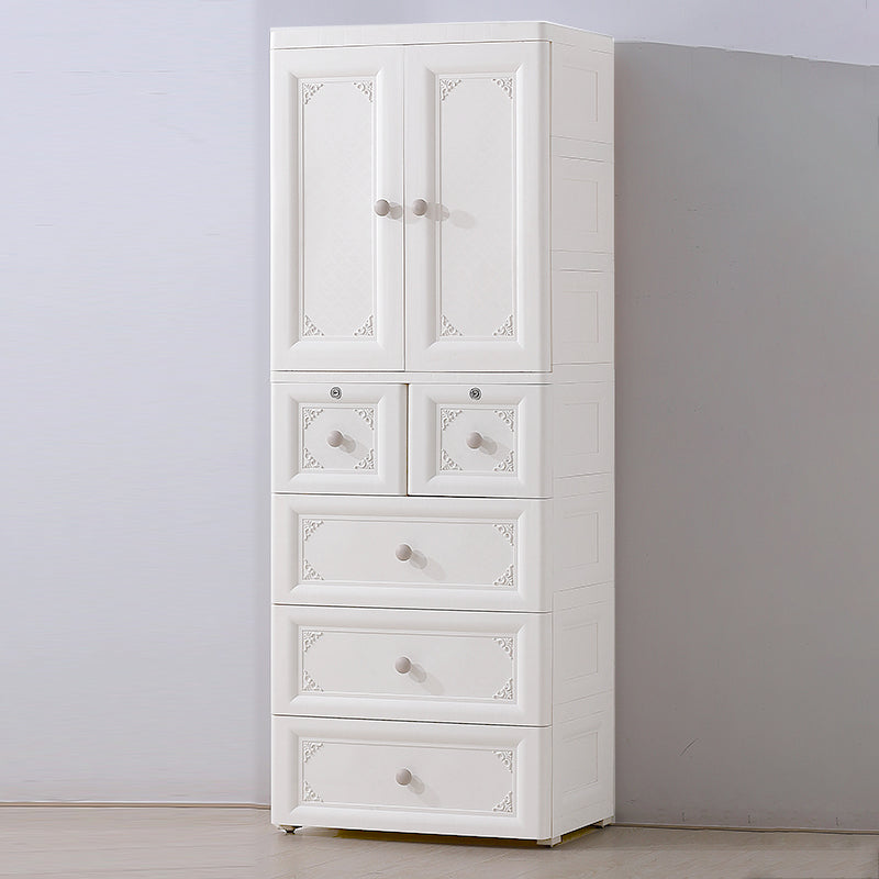 Contemporary Style Wardrobe Plastic Bedroom Wardrobe Closet With Lock