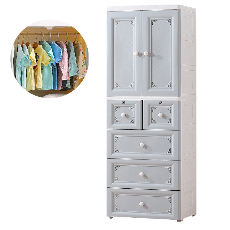 Contemporary Style Wardrobe Plastic Bedroom Wardrobe Closet With Lock