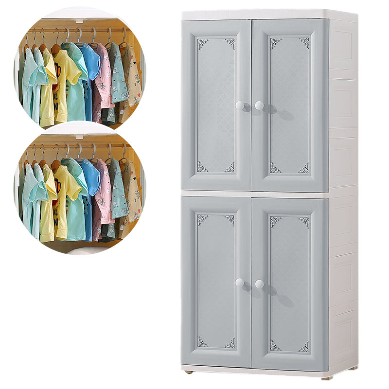Contemporary Style Wardrobe Plastic Bedroom Wardrobe Closet With Lock