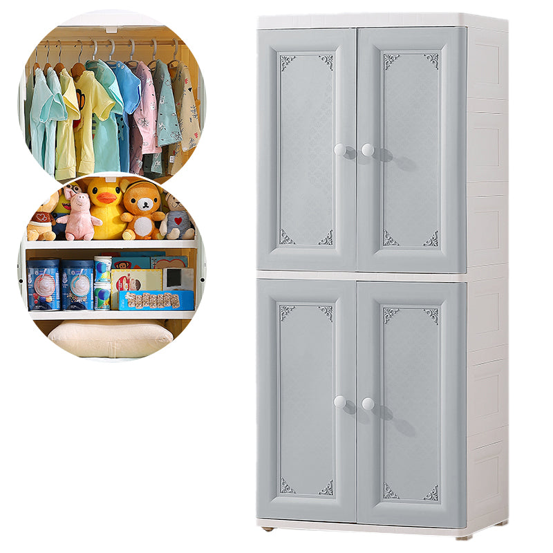 Contemporary Style Wardrobe Plastic Bedroom Wardrobe Closet With Lock