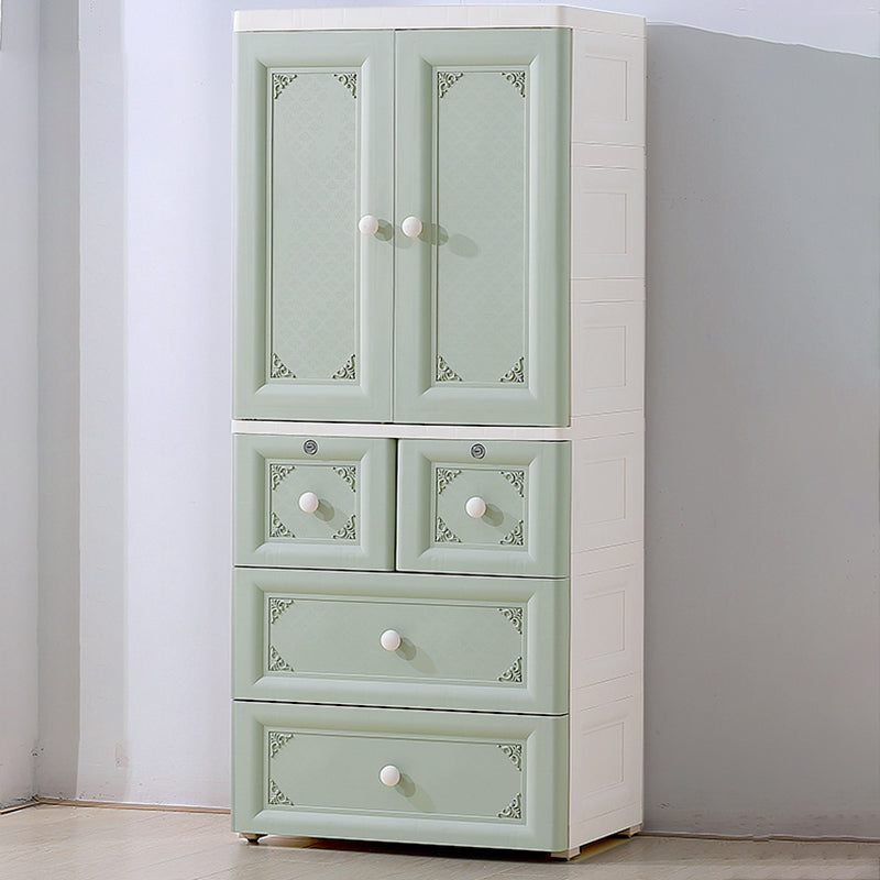 Contemporary Style Wardrobe Plastic Bedroom Wardrobe Closet With Lock