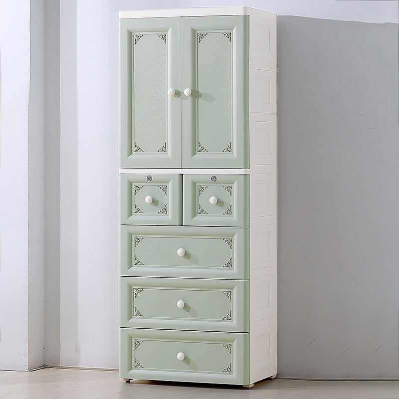 Contemporary Style Wardrobe Plastic Bedroom Wardrobe Closet With Lock