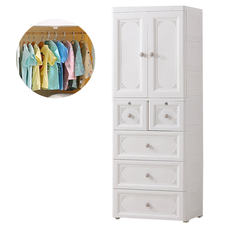 Contemporary Style Wardrobe Plastic Bedroom Wardrobe Closet With Lock